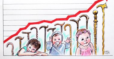 "Türkiye’s demographic window of opportunity of 10 to 15 years needs to be evaluated well for the sustainability of the Turkish Welfare Regime, which has expanded considerably in the last twenty years." (Illustration by Erhan Yalvaç)