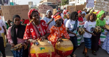 Climate activists take part in the 4th Women's March for Climate, Dakar, Senegal, Nov. 2, 2024. (EPA Photo)