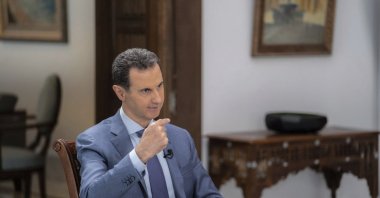 Syrian regime leader Bashar Assad speaks during an interview, Damascus, Syria, Aug. 9, 2023. (AP Photo)