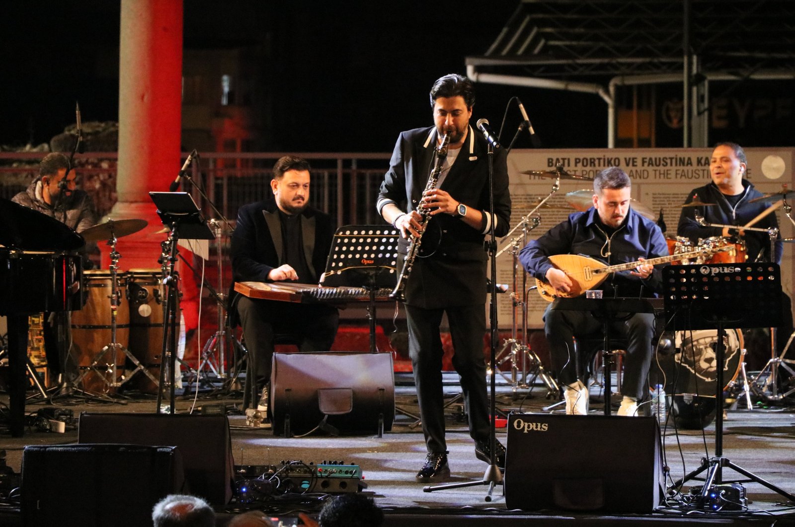 Clarinetist Serkan Çağrı performs at the 12th International Clarinet Festival, Izmir, western Türkiye, Nov. 2, 2024. (AA Photo)