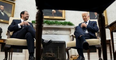 U.S. President Joe Biden meets with Greek Cypriot leader Nikos Christodoulides in the Oval Office at the White House in Washington, U.S., Oct. 30, 2024. (Reuters Photo)