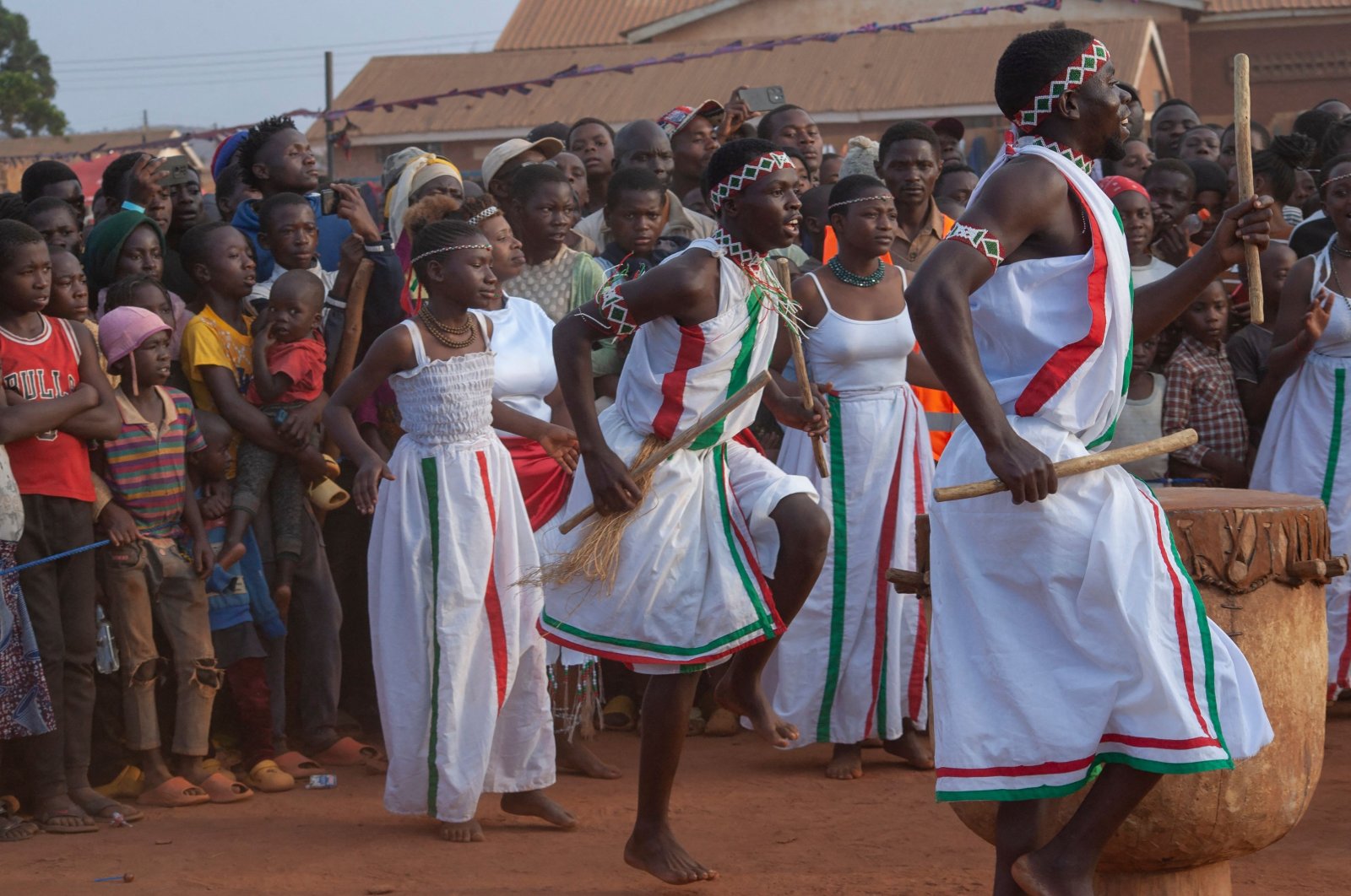 Refugees perform a traditional cultural dance during the Tumaini Festival at Dzaleka Refugee Camp in Dowa, central Malawi, Nov. 2, 2024. (AFP Photo)