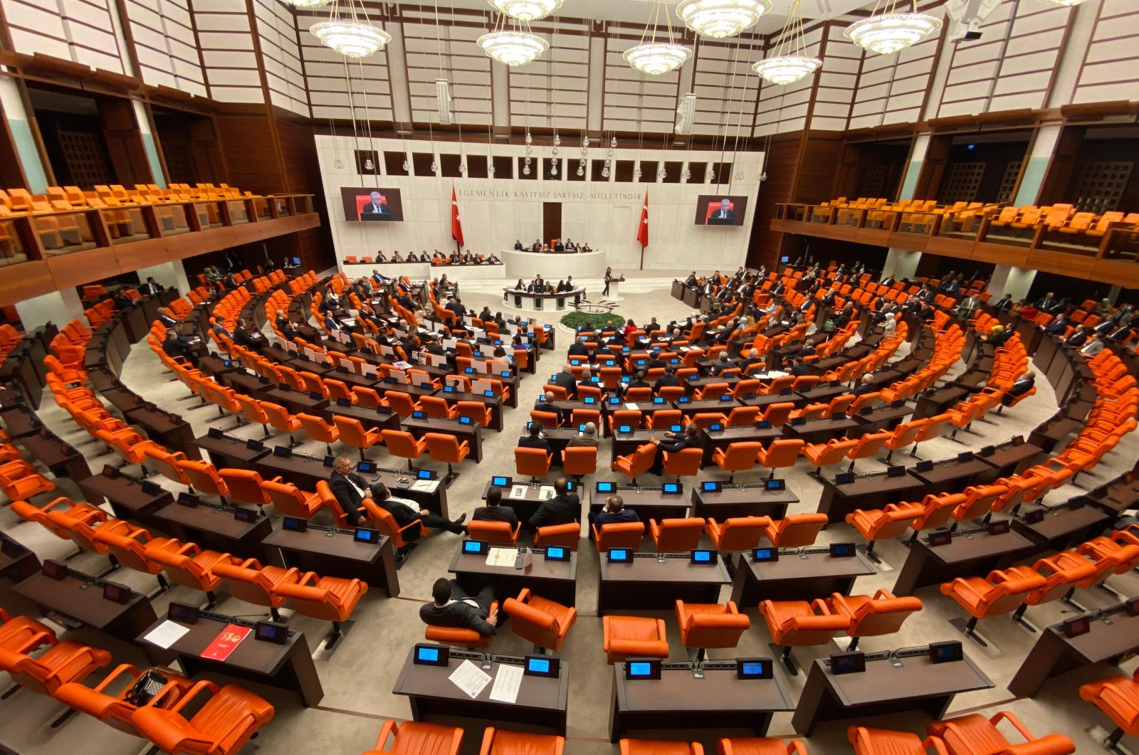 A view of the Turkish Parliament in session, Ankara, Türkiye, Oct. 30, 2024. (DHA Photo)