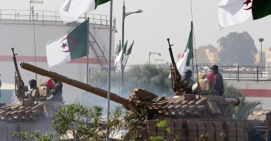 Algerian soldiers take part in the military parade marking the 70th anniversary of the Algerian Revolution in Algiers, Algeria, Nov. 1, 2024. (EPA Photo)