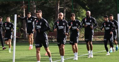 Beşiktaş players train ahead of the Europa League match against Malmo, Istanbul, Türkiye, Nov. 5, 2024. (IHA Photo)