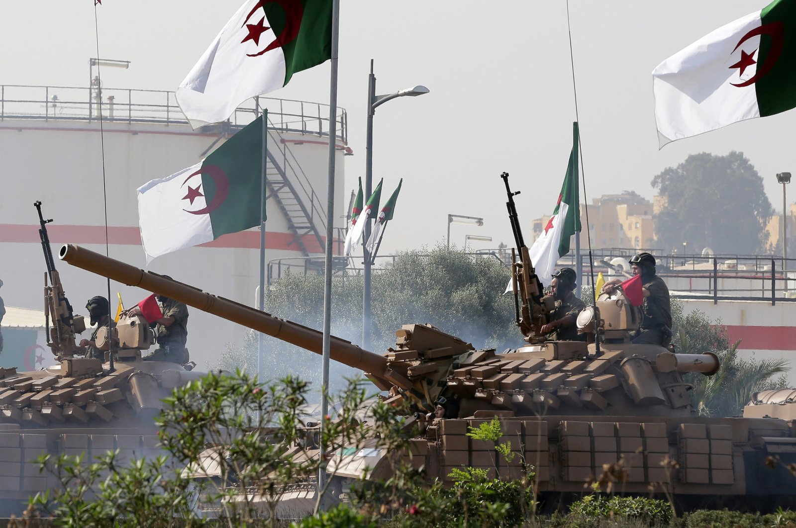 Algerian soldiers take part in the military parade marking the 70th anniversary of the Algerian Revolution in Algiers, Algeria, Nov. 1, 2024. (EPA Photo)