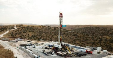The Koca Yusuf TP1500 drilling rig is seen in the Gabar region in Şırnak province, southeastern Türkiye, Sept. 7, 2022. (AA Photo)