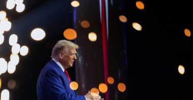 Republican presidential nominee and former U.S. President Donald Trump attends a campaign event sponsored by conservative group Turning Point USA, in Duluth, Georgia, U.S., Oct. 23, 2024. (Reuters File Photo)