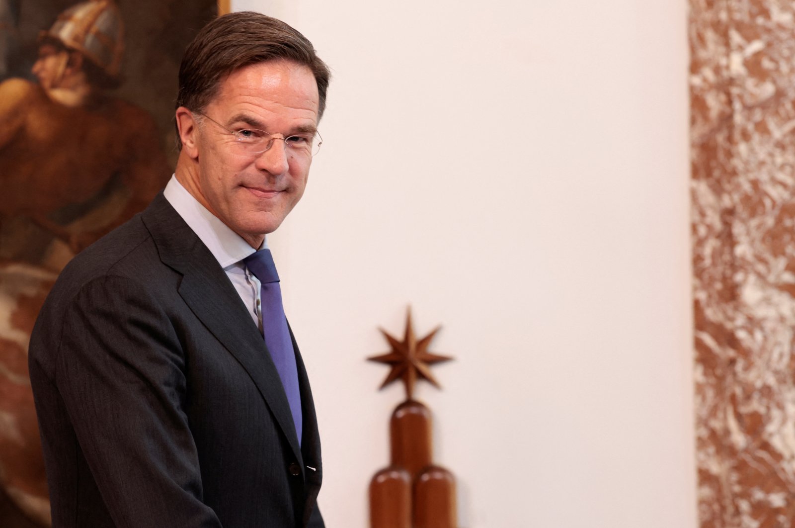 NATO Secretary-General Mark Rutte during a joint presser in Rome, Italy, Nov. 5, 2024. (Reuters Photo)