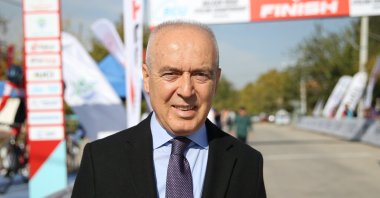 Turkish Cycling Federation President Emin Müftüoğlu speaks during an interview with Anadolu Agency (AA), Edirne, Türkiye, Nov. 6, 2024. (AA Photo)