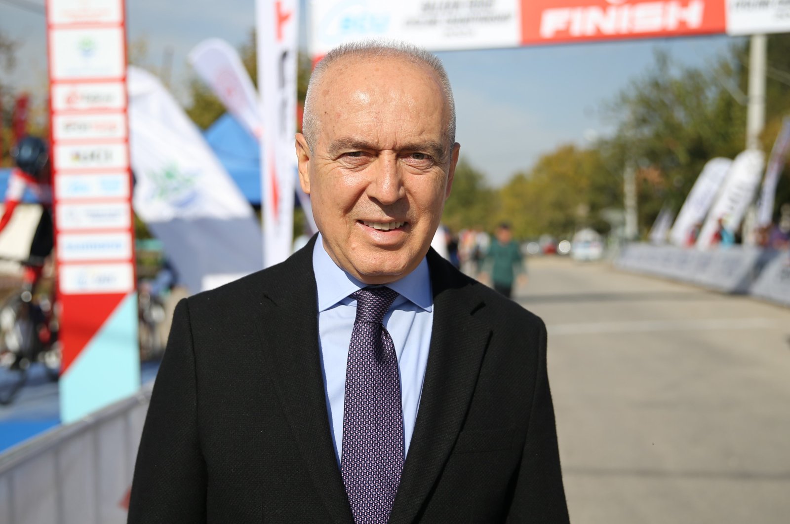 Turkish Cycling Federation President Emin Müftüoğlu speaks during an interview with Anadolu Agency (AA), Edirne, Türkiye, Nov. 6, 2024. (AA Photo)