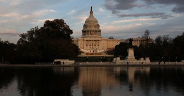 The sun sets on the U.S. Capitol building as seen from the Capitol Reflecting Pool the day U.S. President-elect Donald Trump was declared the winner of the presidential election, Washington, U.S., Nov. 6, 2024. (Reuters Photo)