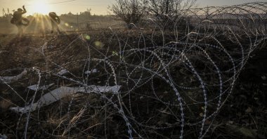 A handout photo shared by the Ukrainian Armed Forces on Nov. 1, 2024, shows Ukrainian servicemen at an undisclosed location near Chasiv Yar, Donetsk region, eastern Ukraine, Oct. 30, 2024. (EPA Photo)