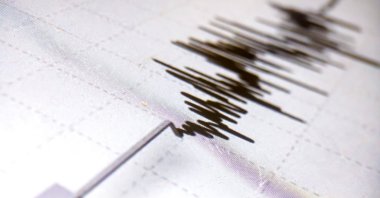 Richter scale Low and High Earthquake Waves with Vibration on white paper background in this undated file photo. (Shutterstock File Photo)