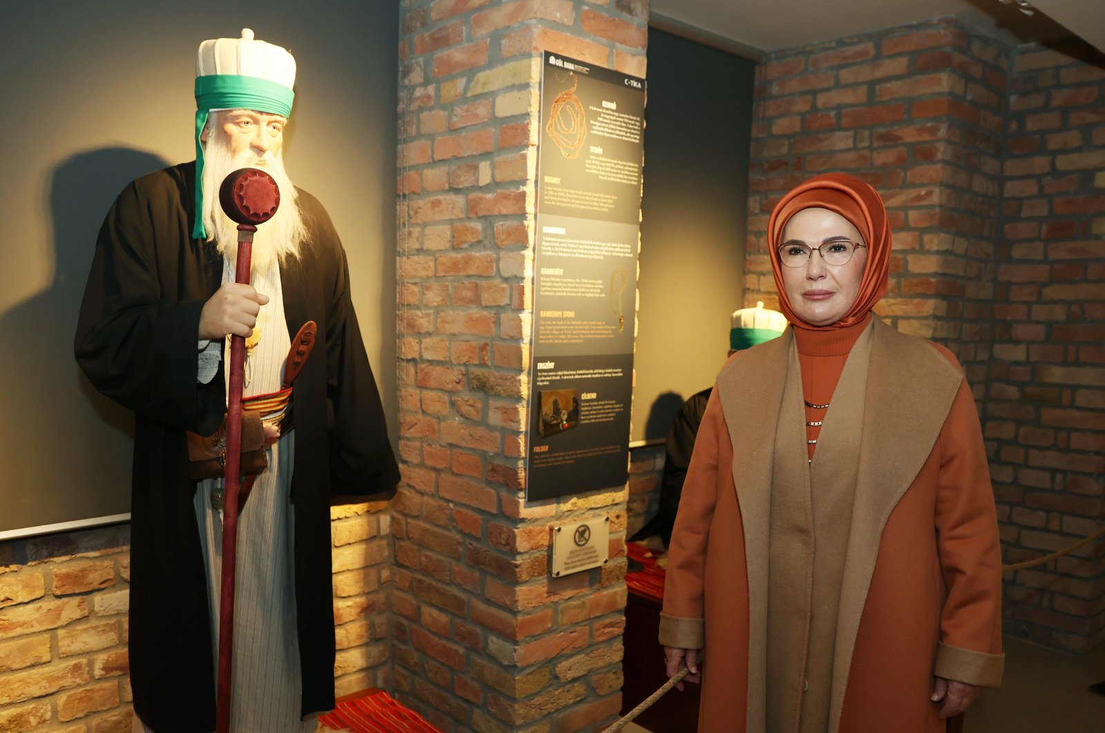 Emine Erdoğan visits the historic Gül Baba Tomb, Budapest, Hungary, Nov. 7, 2024. (AA Photo)