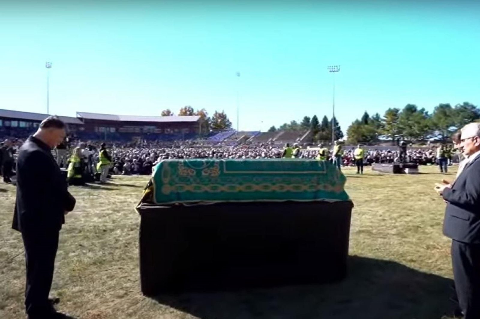 Funeral of FETÖ leader Fetullah Gülen at Skyland Stadium in New Jersey, Oct. 24, 2024. (IHA File Photo)