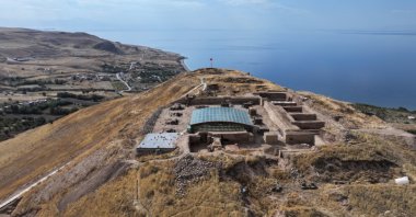A view from the excavation site at the historic Ayanis Castle in Tuşba district in Van, eastern Türkiye, Nov. 10, 2024. (AA Photo)