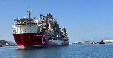 The Abdülhamid Han vessel is photographed in Filyos port, Zonguldak, northwestern Türkiye, Aug. 3, 2024. (DHA Photo)
