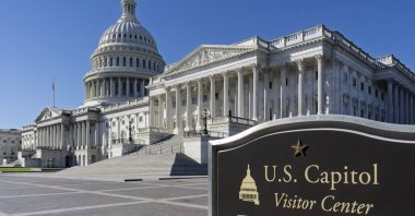 The Capitol Plaza is cleared as U.S. Capitol Police hold a security exercise, in Washington, Monday, Oct. 21, 2024. (AP Photo/J. Scott Applewhite)