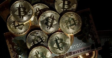 Representations of bitcoin are seen in this illustration picture taken in Paris, France, March 9, 2024. (Reuters Photo)