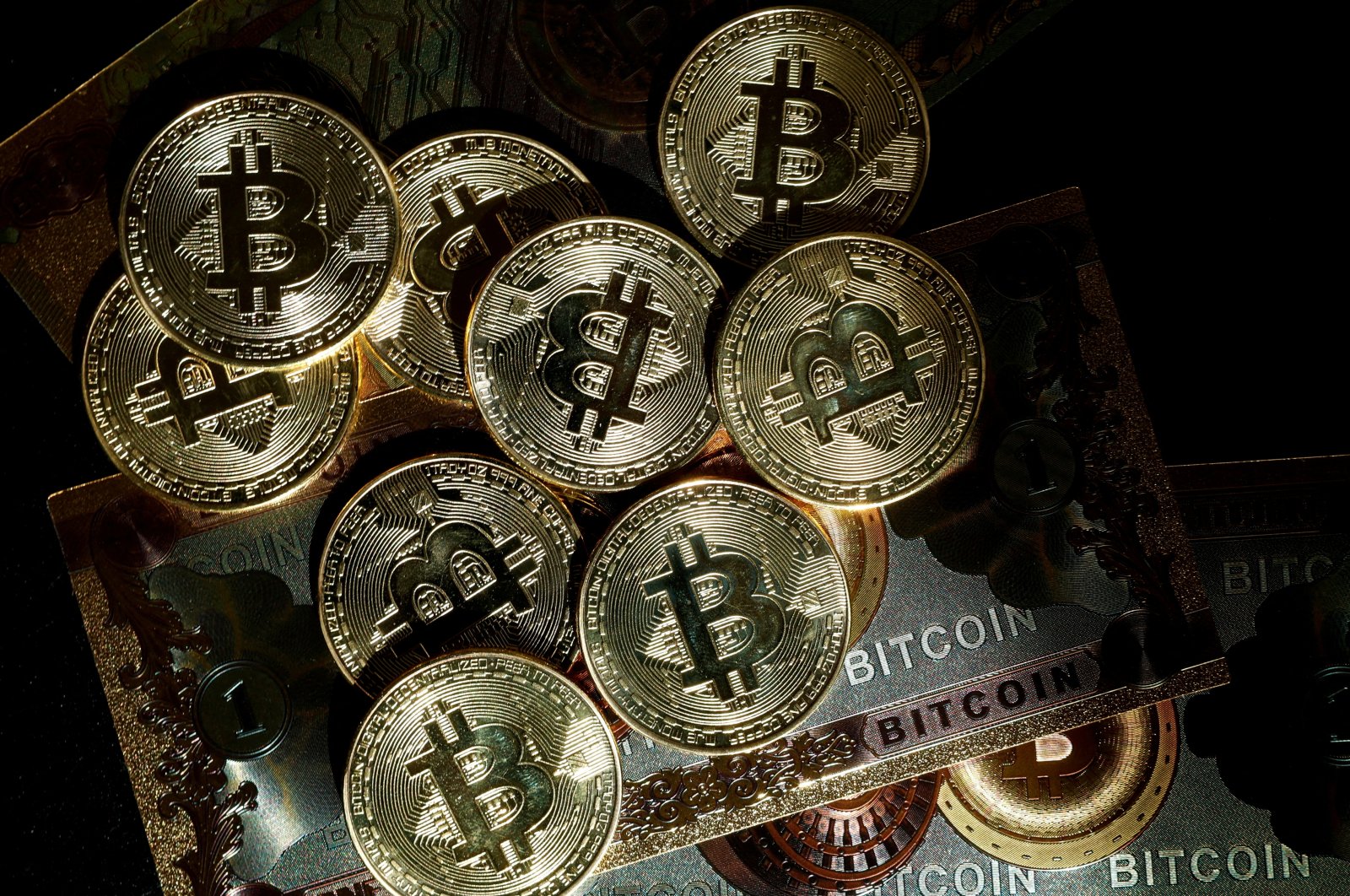 Representations of bitcoin are seen in this illustration picture taken in Paris, France, March 9, 2024. (Reuters Photo)