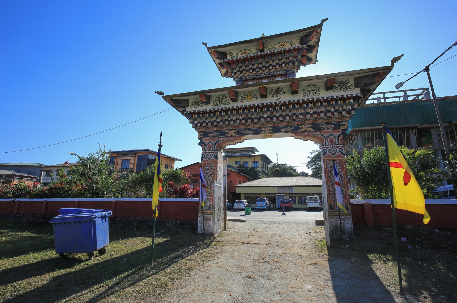 A gate is seen at the India-Bhutan International Border in the town of Gelephu, Bhutan, March 24, 2023. (Shutterstock Photo)