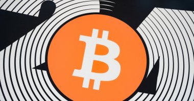 A Bitcoin sign is pictured as people attend a cryptocurrency conference, Bitcoin 2024, in Nashville, Tennessee, U.S. July 27, 2024. (Reuters Photo)