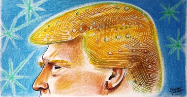 "Trump's presidency will undoubtedly influence not only U.S. policies but also the global system at large. One of the most affected domains will be technology." (Illustration by Erhan Yalvaç)