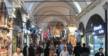 People shop in the Grand Bazaar, Istanbul, Türkiye, Oct. 23, 2024. (Reuters Photo)