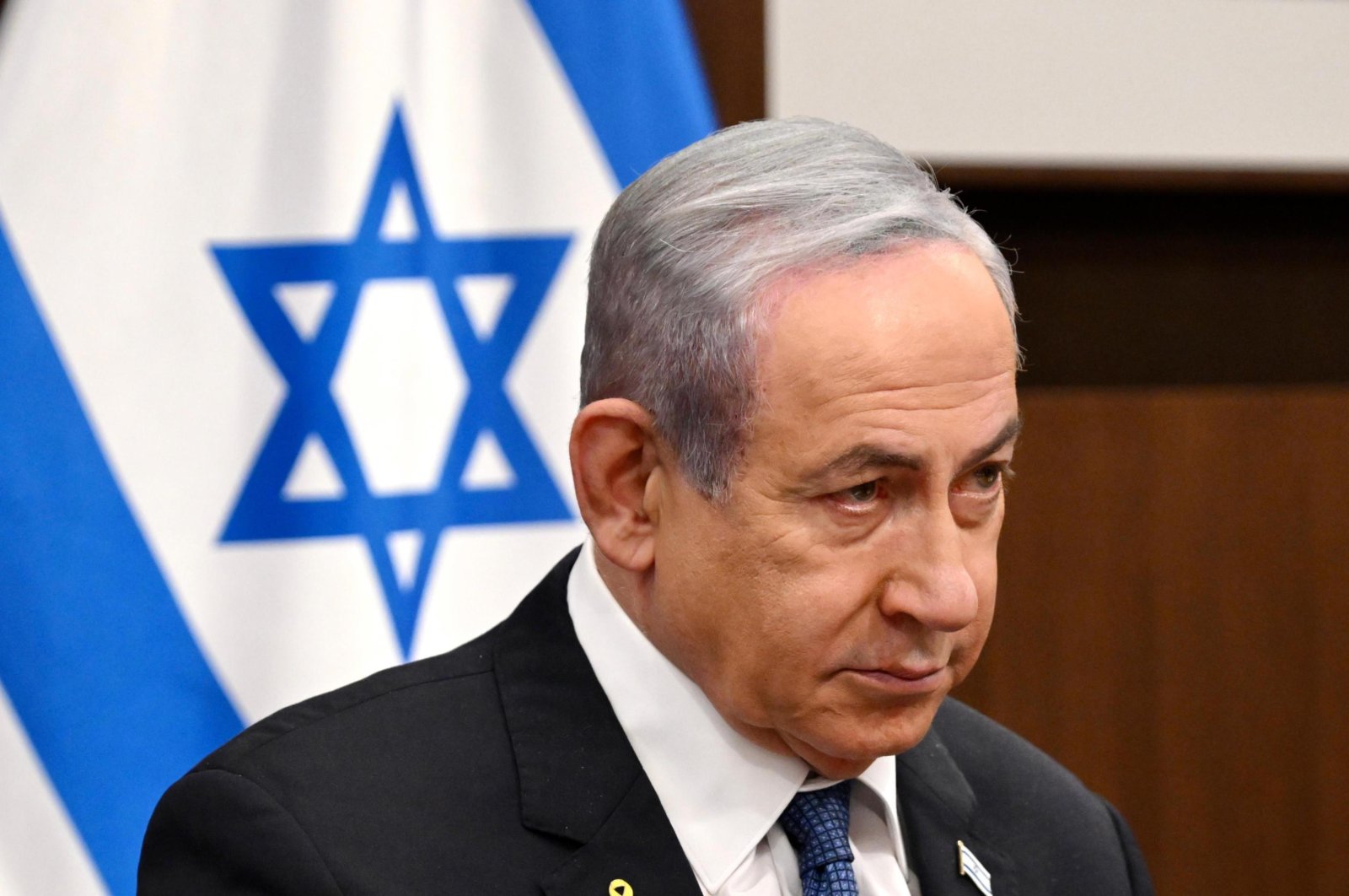 Israeli Prime Minister Benjamin Netanyahu meets with Italian Foreign Minister Antonio Tajani, Jerusalem, Palestine, Oct. 21, 2024. (EPA Photo)