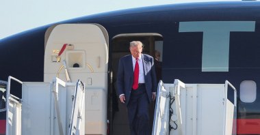 U.S. President-elect Donald Trump arrives prior to meeting with President Joe Biden and members of Congress in Washington, at Joint Base Andrews, Maryland, U.S., Nov. 13, 2024. (Reuters Photo)