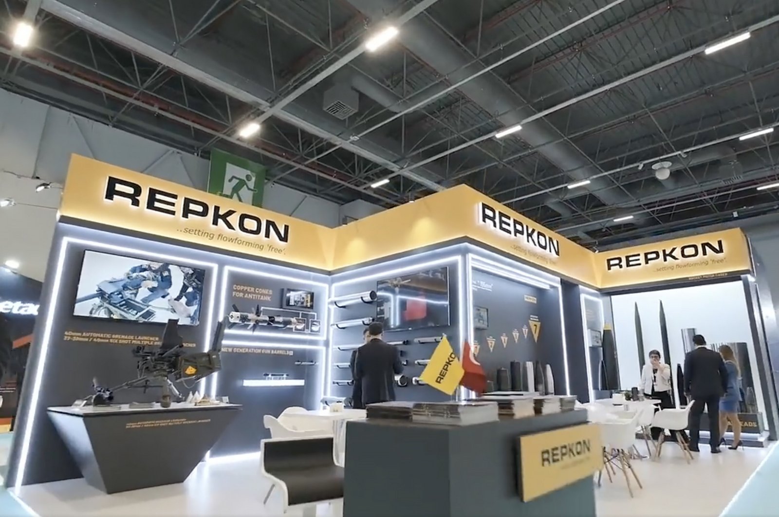 The booth of a Turkish defense company, Repkon, is seen in this undated file photo. (AA Photo)