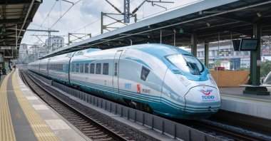The high-speed train is seen, Istanbul, Türkiye, Sept. 17, 2023. (Shutterstock Photo)