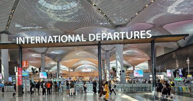Entrance to international flights passport control area at the Istanbul Airport, Istanbul, Türkiye, June 27, 2023. (Shutterstock Photo)