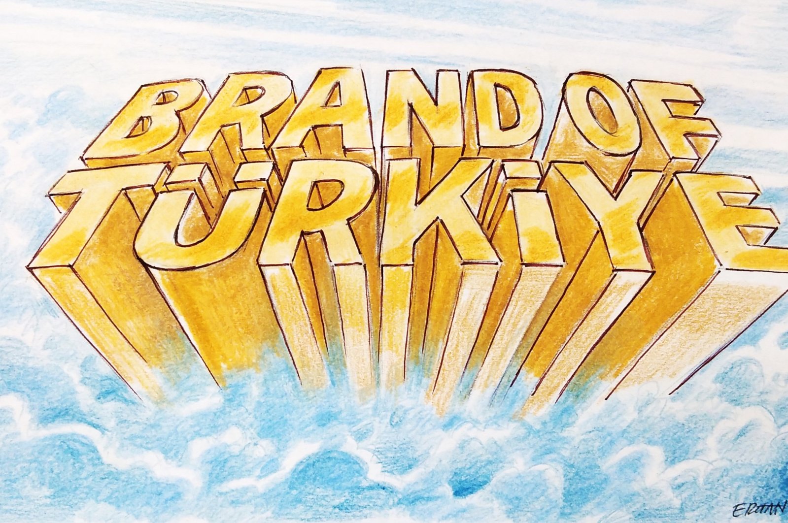 &quot;Turkish &#039;Turquality,&#039; the sole example of its kind, is a crucial program aimed at empowering Turkish firms to transcend from &#039;Made in Türkiye&#039; to &#039;Brand of Türkiye.&#039;&quot; (Illustration by Erhan Yalvaç)