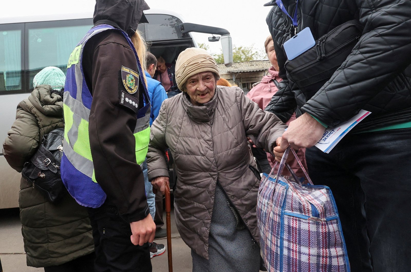 Kupiansk residents, who fled due to Russian military strikes, arrive at an evacuation center, amid Russia&#039;s attack on Ukraine, Kharkiv, Ukraine, Oct. 17, 2024. (Reuters Photo)