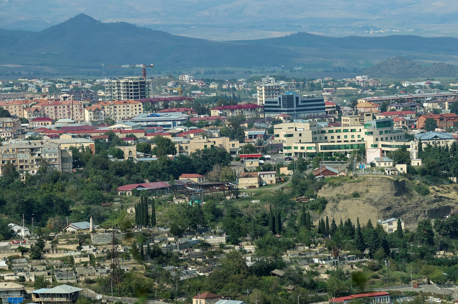 A view shows the town of Khankendi, following liberation by the Azerbaijani armed forces, Karabakh, Azerbaijan, Oct. 2, 2023. (Reuters Photo)