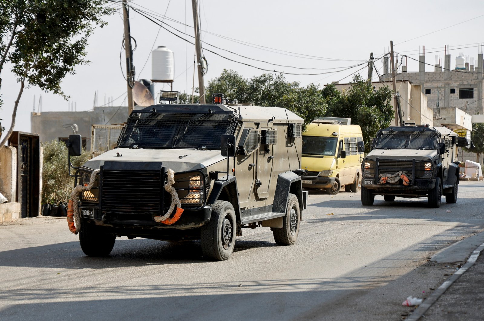 Israeli military vehicles operate during an Israeli raid, in Aqaba near Tubas, West Bank, Palestine, Nov. 9, 2024. (Reuters Photo)