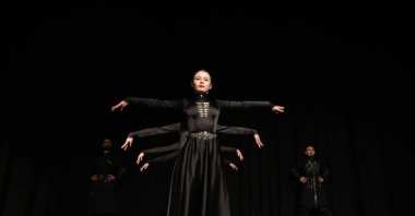 Turkic dance and music performances held at Düzce University, featuring Azerbaijani and Turkish melodies, Düzce, Türkiye, Nov. 8, 2024. (AA Photo) 