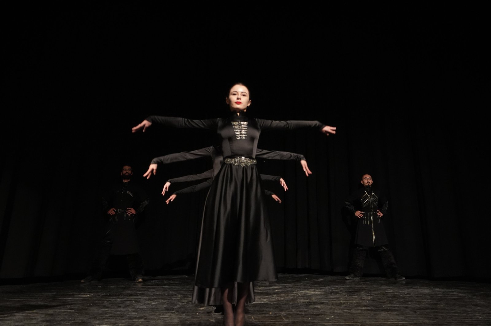 Turkic dance and music performances held at Düzce University, featuring Azerbaijani and Turkish melodies, Düzce, Türkiye, Nov. 8, 2024. (AA Photo) 