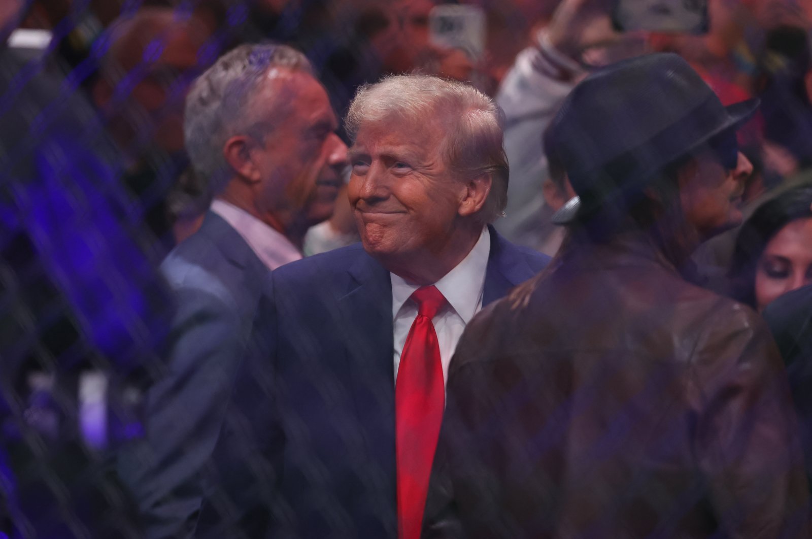 President-elect Donald Trump arrives during UFC 309 at Madison Square Garden, New York, U.S., Nov. 16, 2024. (Reuters Photo)