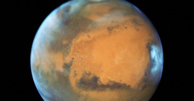 The planet Mars is shown in this NASA Hubble Space Telescope image when it was 50 million miles from Earth, taken on May 12, 2016. (Reuters Photo)