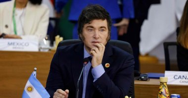 Argentina's President Javier Milei attends the opening session of the G-20 Summit in Rio de Janeiro, Brazil, Nov. 18, 2024. (AFP Photo)