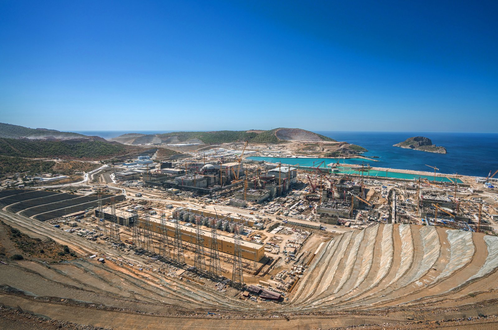 The construction site of the Akkuyu Nuclear Power Plant, Mersin, southern Türkiye, July 1, 2024. (AA Photo)