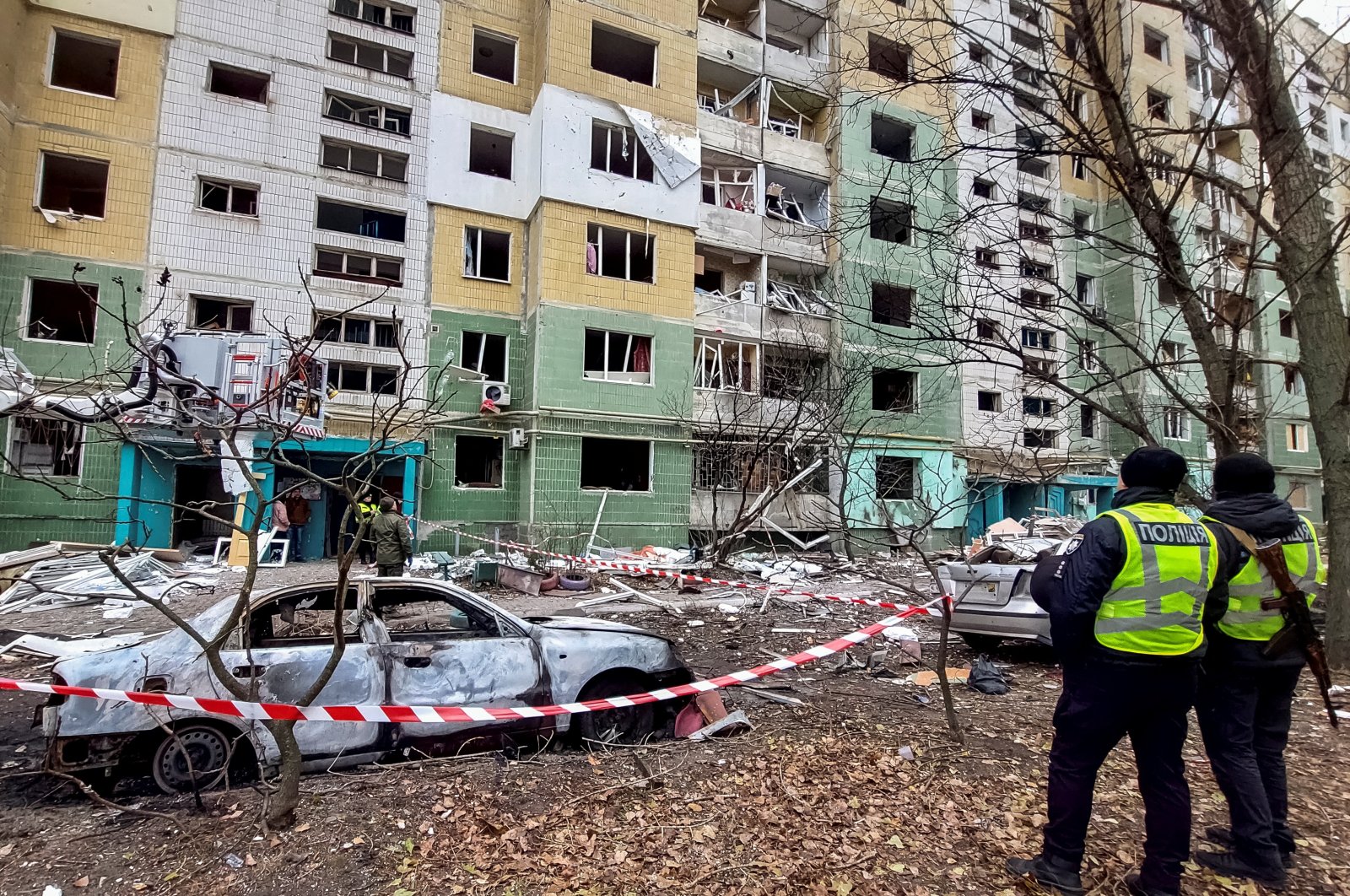 A view shows a residential building that was damaged by a Russian missile strike amid Russia&#039;s attack on Ukraine in Sumy, Ukraine, Nov. 18, 2024. (Reuters Photo)