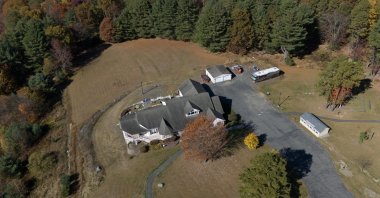 An aerial view of the residence where FETÖ leader Fetullah Gülen lived before his death, Pennsylvania, U.S., Oct. 21, 2024. (AA Photo)