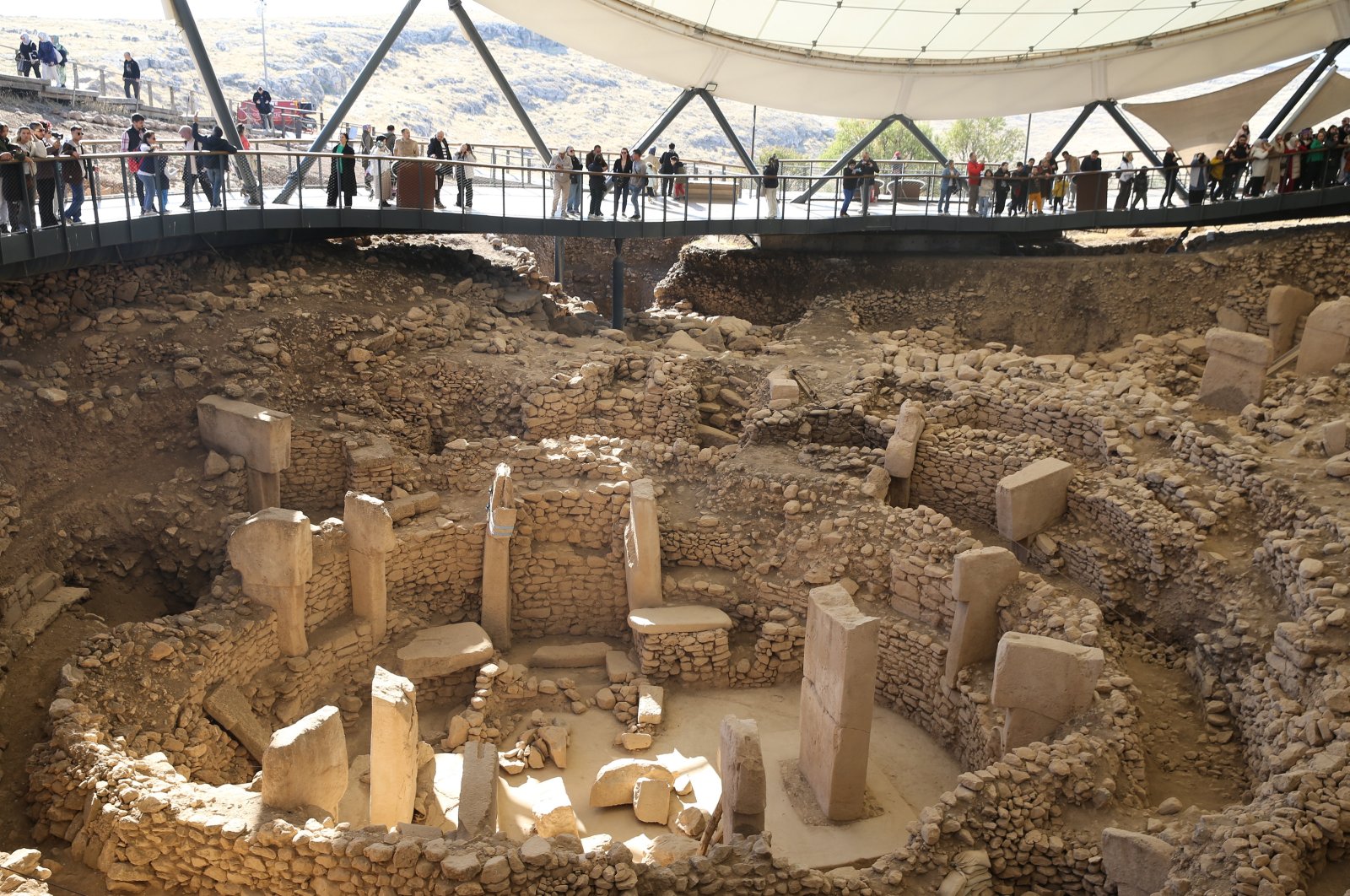 A general view of the excavation site in Göbeklitepe in the southeastern province of Şanlıurfa, Türkiye, Nov. 18, 2024. (AA Photo)