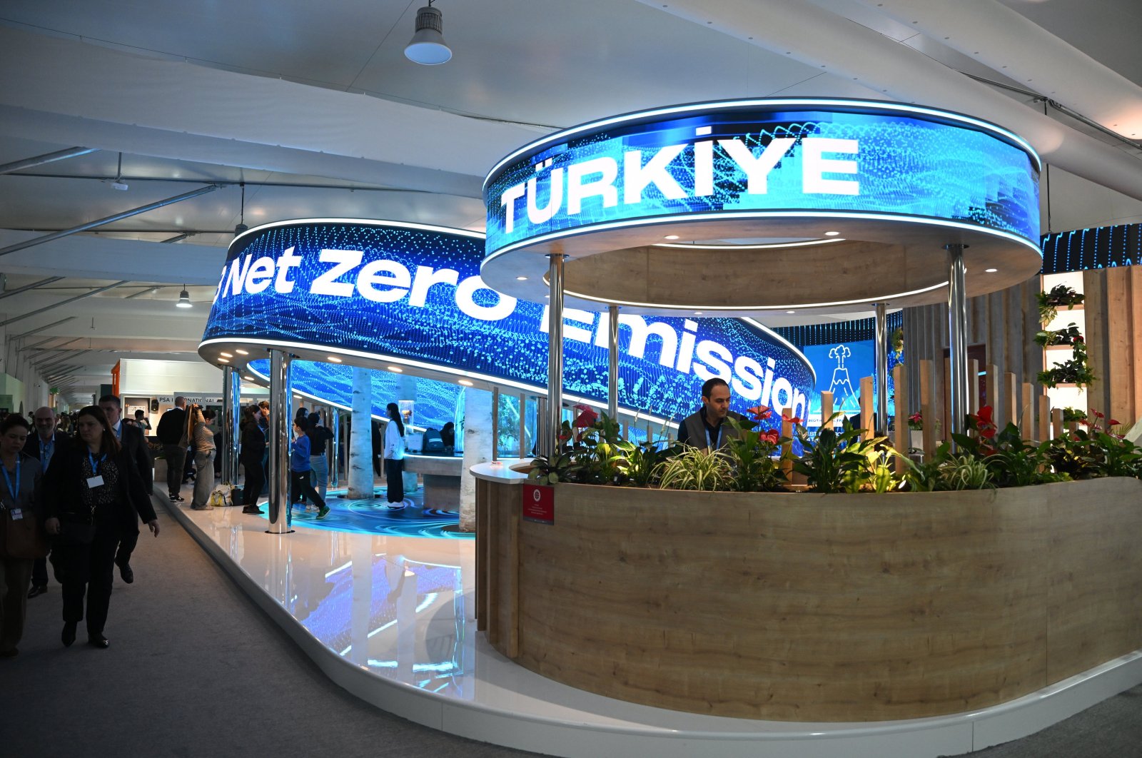 Zero Waste Project-themed Turkish pavilion at the 29th Conference of the Parties (COP29), Baku, Azerbaijan, Nov. 12, 2024. (AA Photo)