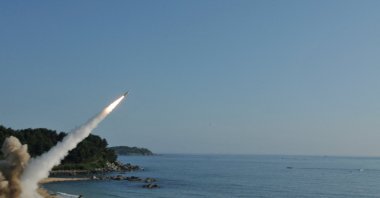 U.S. and South Korean troops fire the Army Tactical Missile System (ATACMS) into the waters of the East Sea, off South Korea, July 5, 2017. (Reuters Photo)