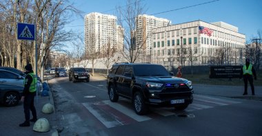 A view of the U.S. embassy in Kyiv, Ukraine, Feb. 20, 2023. (Reuters Photo)